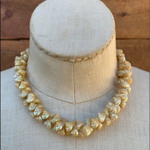 VTG Hawaiian Iridescent Trochus Shell Lei Choker